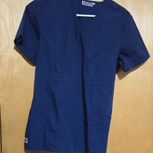Dickies Blue V-Neck Short Sleeve Top